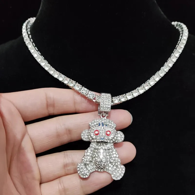 CORRENTINHA + PINGENTE CRAVEJADO