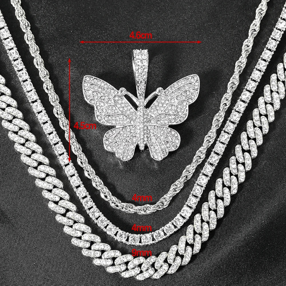 Pingente Borboleta Cravejado