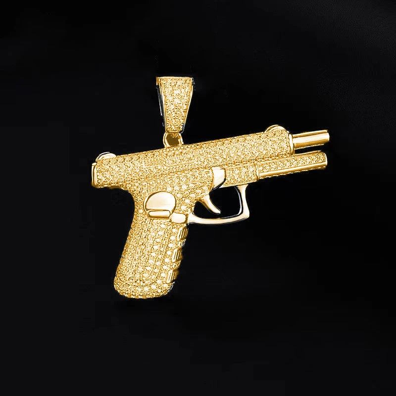 Pingente Gun Cravejada