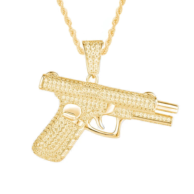 Pingente Gun Cravejada