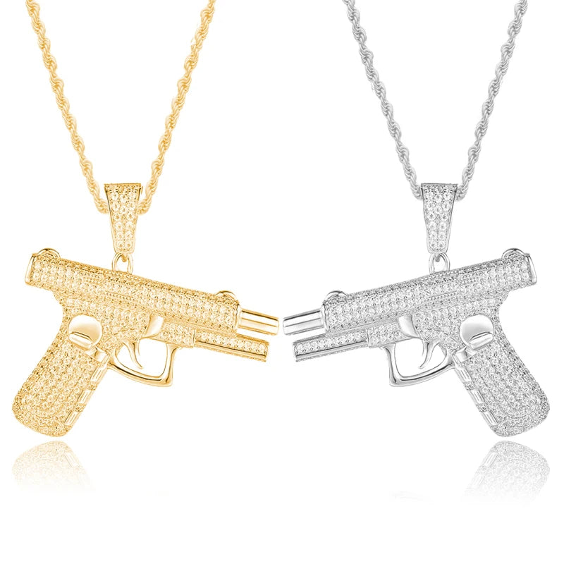 Pingente Gun Cravejada