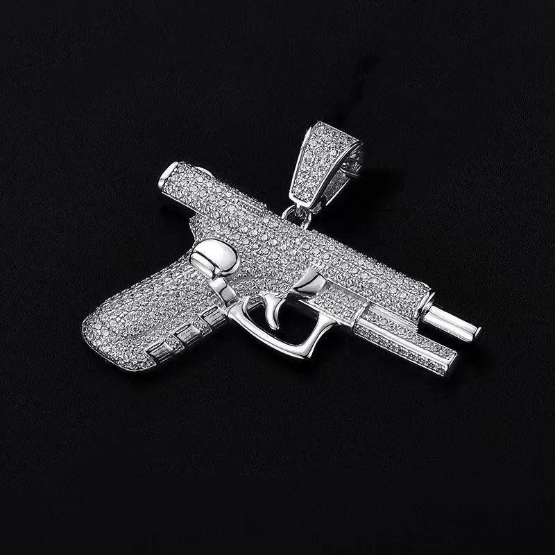 Pingente Gun Cravejada