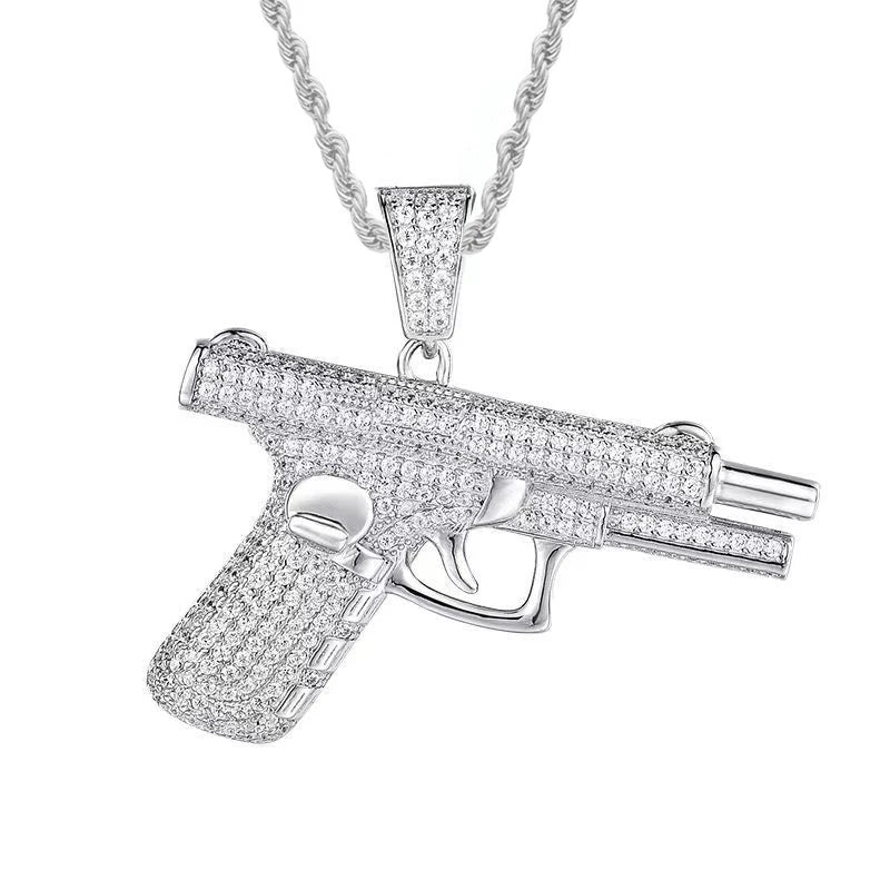 Pingente Gun Cravejada