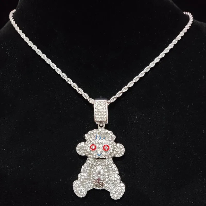 CORRENTINHA + PINGENTE CRAVEJADO