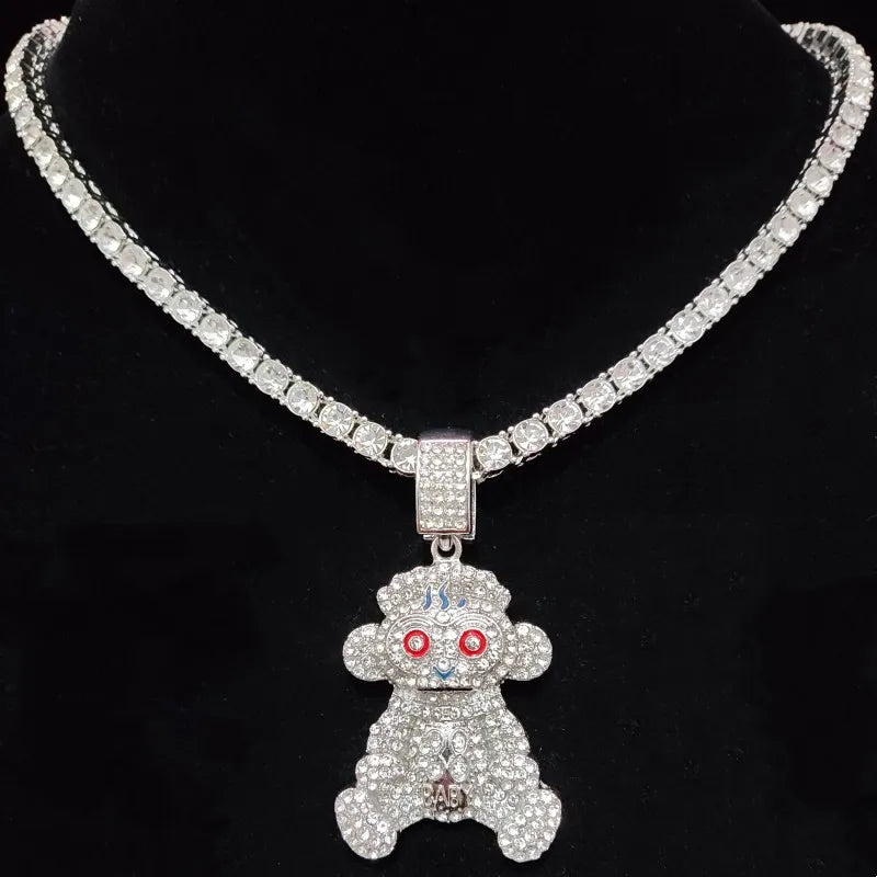 CORRENTINHA + PINGENTE CRAVEJADO